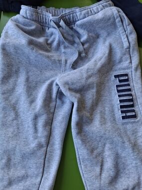 PUMA Kids' Grey Logo Sweatpants